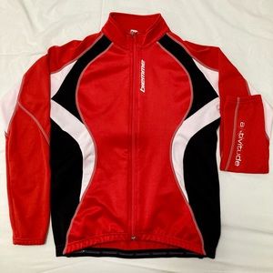 BIEMME - Red cycling jersey jacket - LARGE